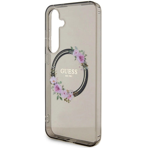 Guess IML Flowers ovitek za Samsung S24 Plus, Black