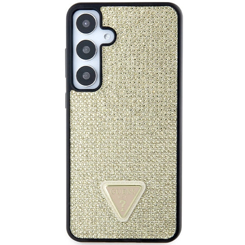 Guess Rhinestone Triangle ovitek za Samsung S24 Plus, Gold