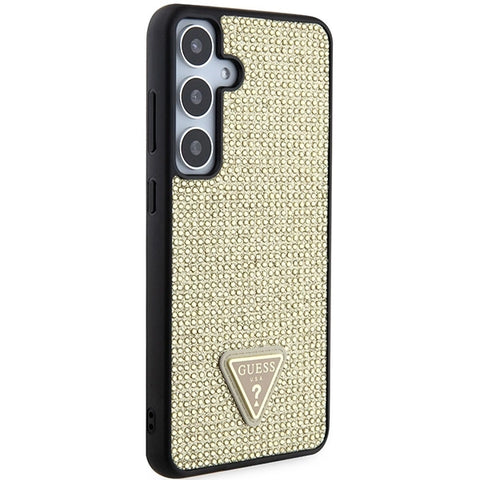 Guess Rhinestone Triangle ovitek za Samsung S24, Gold