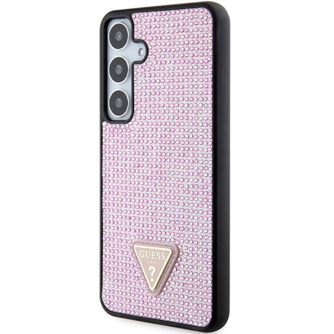 Guess Rhinestone Triangle ovitek za Samsung S24 Plus, Pink