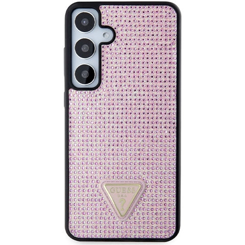 Guess Rhinestone Triangle ovitek za Samsung S24 Plus, Pink