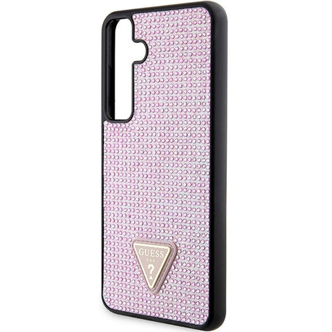 Guess Rhinestone Triangle ovitek za Samsung S24 Plus, Pink