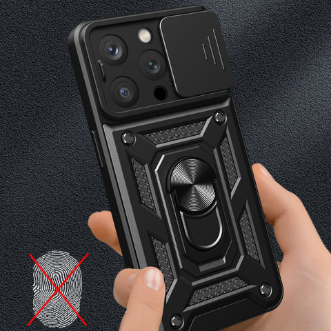 Hybrid Armor ovitek za iPhone 15 Pro Max, Črn