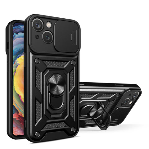 Hybrid Armor ovitek za iPhone 15, Črn