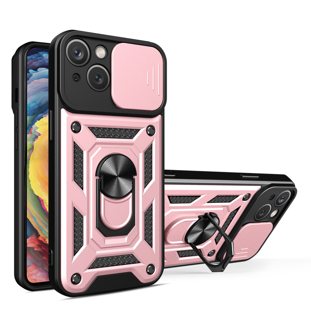 Hybrid Armor ovitek za iPhone 15 Plus, Rose Gold