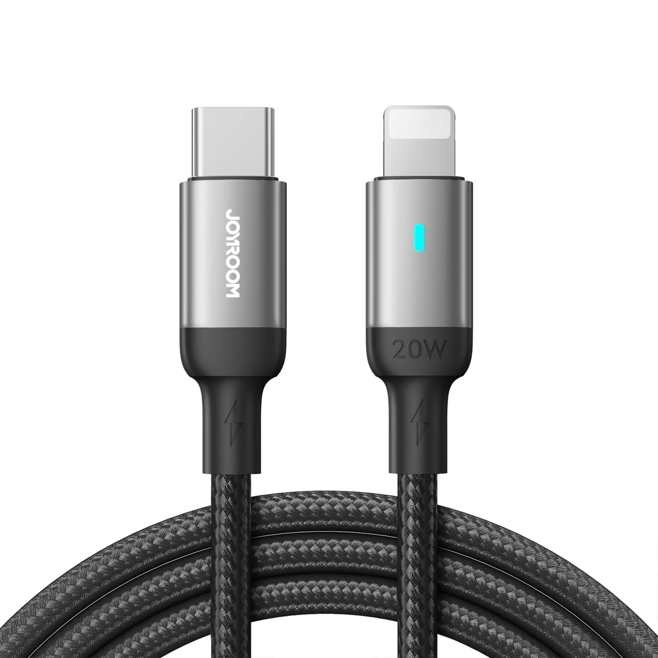 JOYROOM A10 Series USB-C/Lightning Fast Charge kabel, Črn, 1.2m