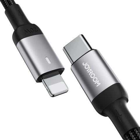 JOYROOM A10 Series USB-C/Lightning Fast Charge kabel, Črn, 1.2m