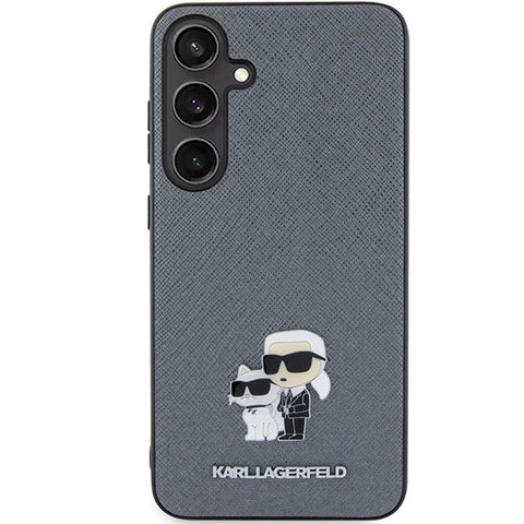Karl Lagerfeld Karl&Choupette Metal Pin ovitek za Samsung S24 Plus, Gray