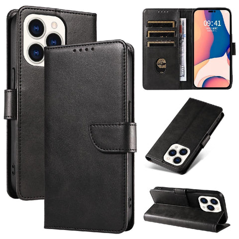 Eleganten etui ovitek za iPhone 16, Črn