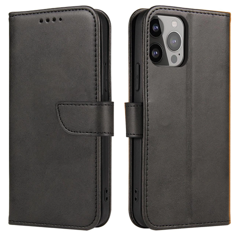 Eleganten ovitek etui iz umetnega usnja za Samsung A56, Črn