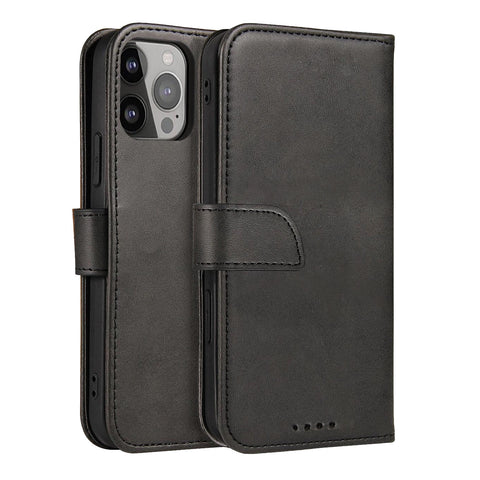 Eleganten ovitek etui iz umetnega usnja za Samsung A56, Črn