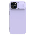 Nillkin CamShield Silky MagSafe ovitek za iPhone 15 Plus, Svetlo vijoličen