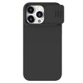Nillkin CamShield Silky MagSafe ovitek za iPhone 15 Pro, Črn
