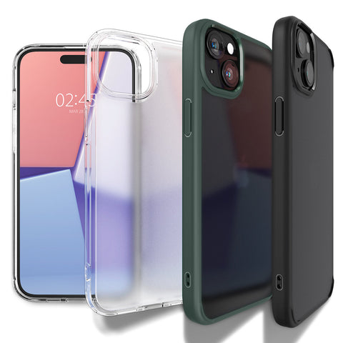 Spigen Crystal Hybrid ovitek za iPhone 15, Prozoren