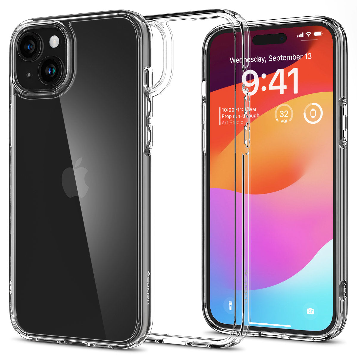 Spigen Crystal Hybrid ovitek za iPhone 15 Plus, Prozoren