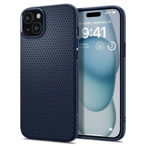 Spigen Liquid Air ovitek za iPhone 15, Navy Blue