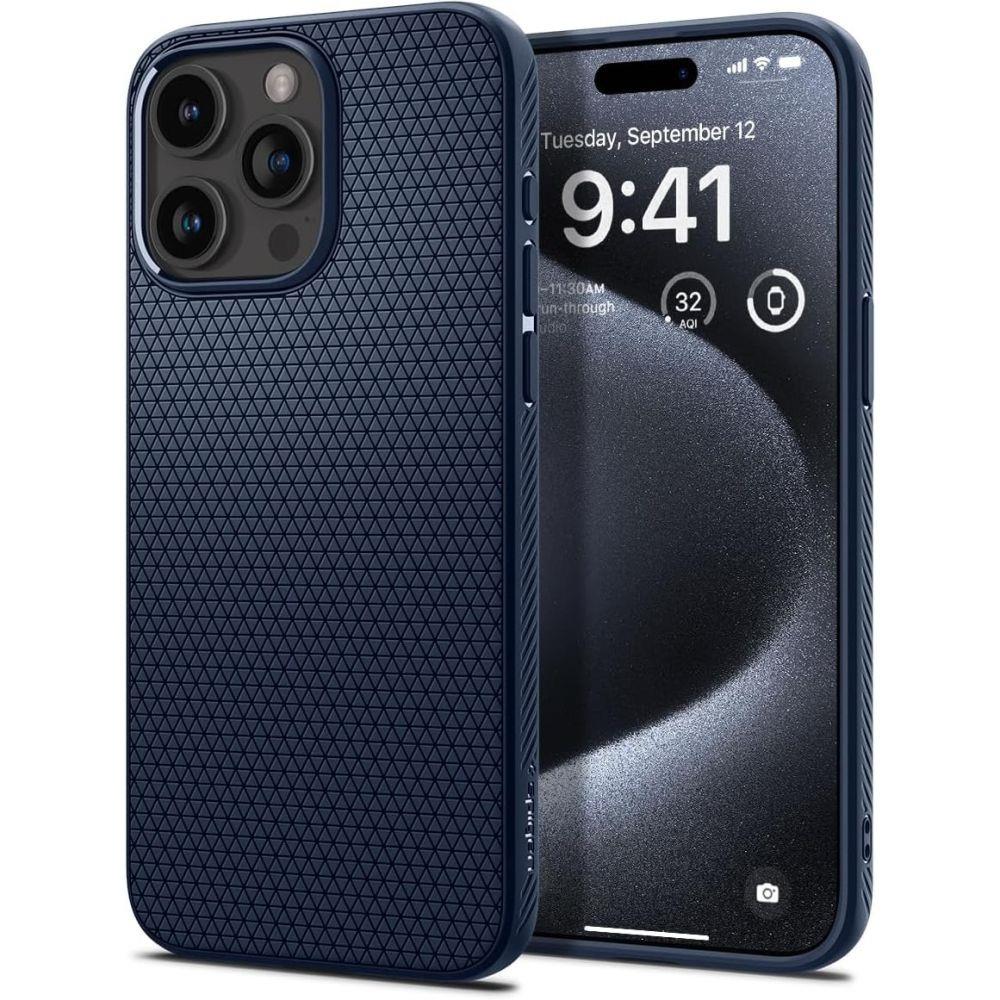 Spigen Liquid Air ovitek za iPhone 15 Pro, Navy Blue