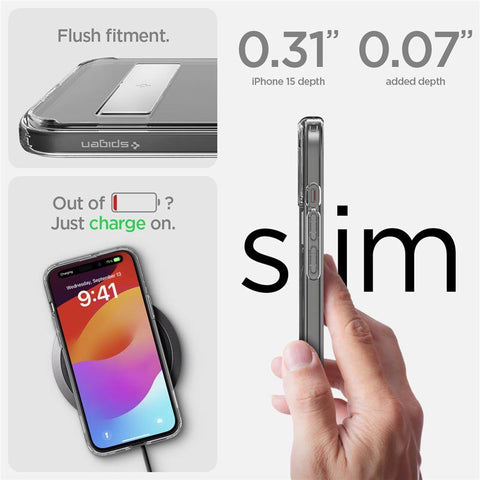 Spigen Ultra Hybrid S Mag ovitek za iPhone 15, Črn