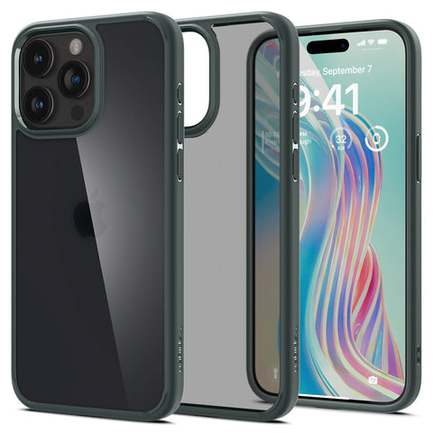 Spigen Ultra Hybrid ovitek za iPhone 15 Pro, Frost Green