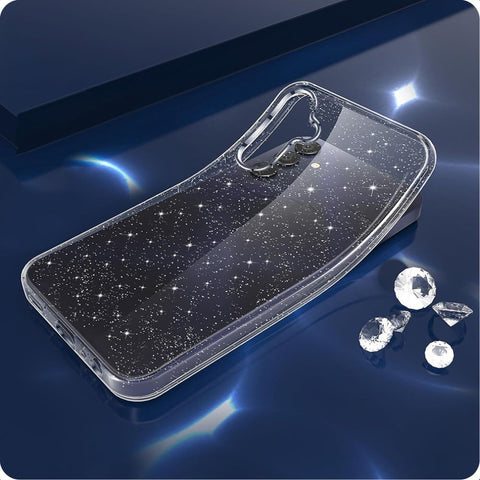 TECH-Protect FlexAir Glitter ovitek za Samsung A36, Prozoren