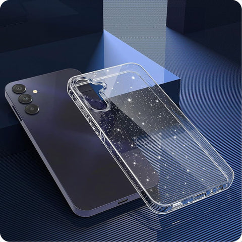 TECH-Protect FlexAir Glitter ovitek za Samsung A36, Prozoren