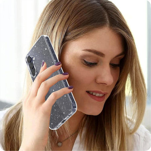 TECH-Protect FlexAir Glitter ovitek za Samsung A36, Prozoren