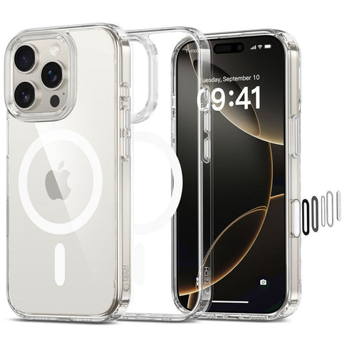 Tech-Protect FlexAir Hybrid MagSafe ovitek za iPhone 16 Pro, Prozoren