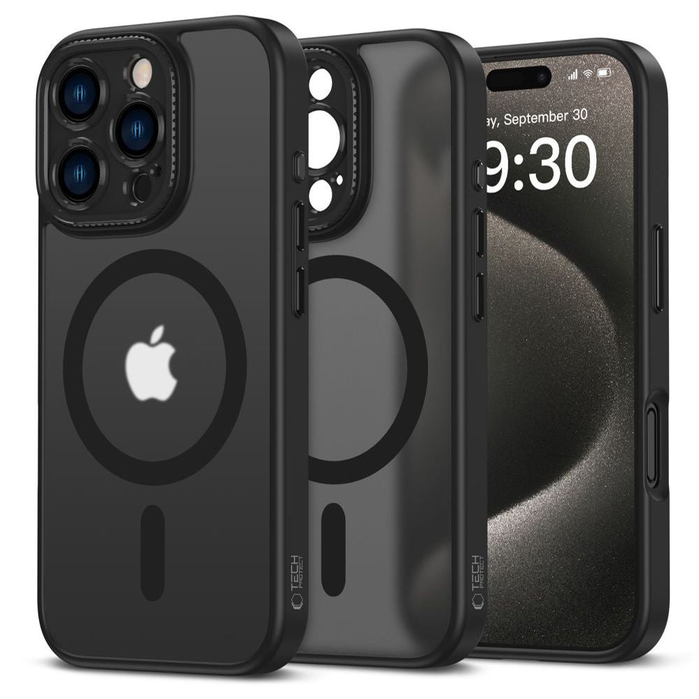 Tech-Protect MagCam MagSafe ovitek za iPhone 16 Pro, Črn