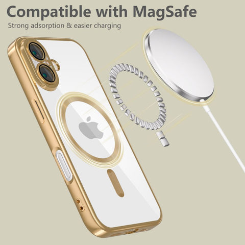 Tech-Protect MagFlex MagSafe ovitek za iPhone 16, Satin Gold