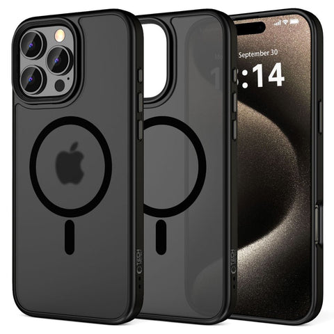 Tech-Protect MagMat MagSafe ovitek za iPhone 16 Pro, Black, mat