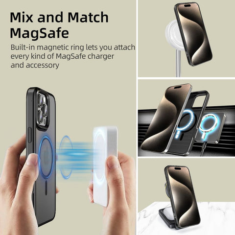 Tech-Protect MagMat MagSafe ovitek za iPhone 16 Pro, Black, mat