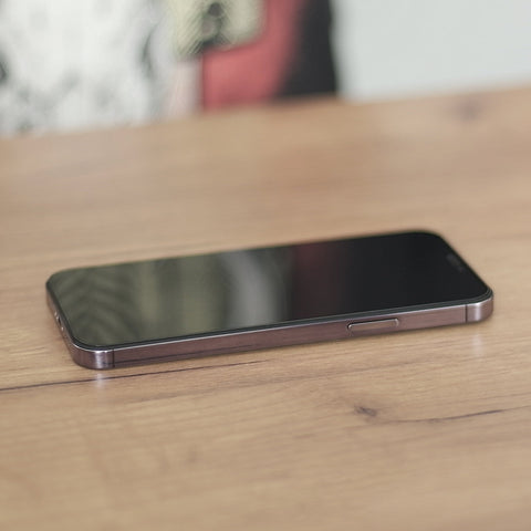9H kaljeno zaščitno steklo za iPhone 15 Pro, Črn rob, Full Glue