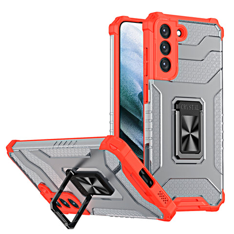 Armor Crystal ovitek za Samsung S21 5G | Rdeč