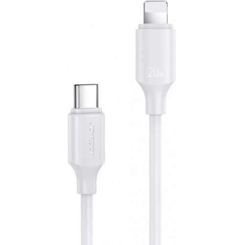 JOYROOM USB-C/Lightning Fast Charge podatkovni in napajalni kabel, Bel, 1m