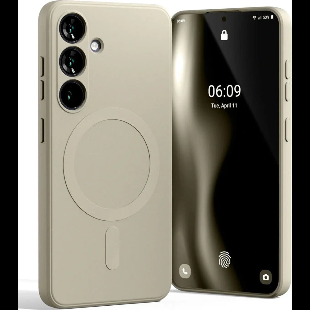 GOOSPERY Liquid Silicone MagSafe ovitek Samsung S25, Stone