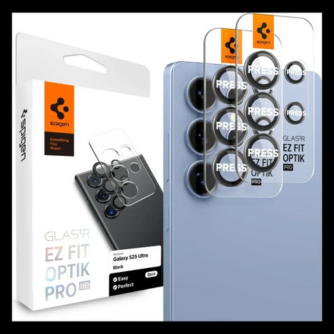 SPIGEN GLAStR EZ Fit Optik Pro HD - 2PACK zaščitno steklo za kamere - Samsung S25 Ultra