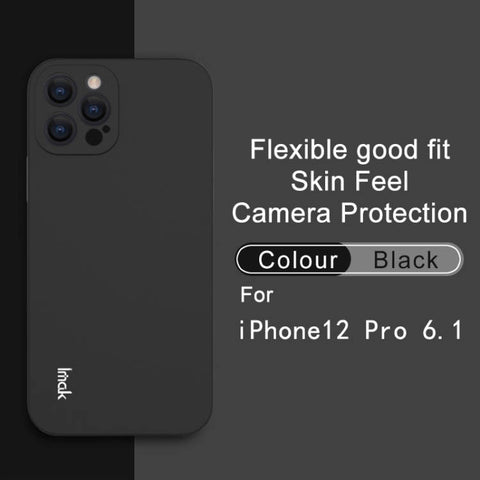 Ovitek za iPhone 12 Pro | IMAK Silikonski | Črn