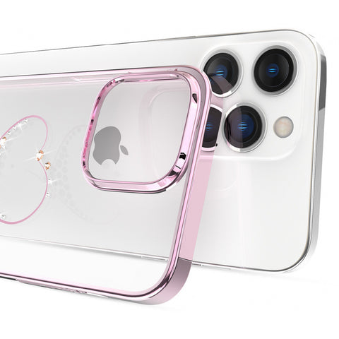 Kingxbar Wish ovitek s kristali za iPhone 14, Pink