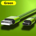 Tiegem USB-A/USB-C Fast Charge podatkovni in napajalni kabel | Zelen, 25cm