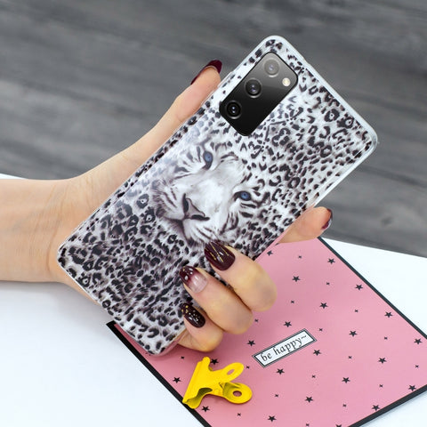 For Samsung Galaxy S20 FE Luminous TPU Mobile Phone Protective Case(Leopard Tiger)