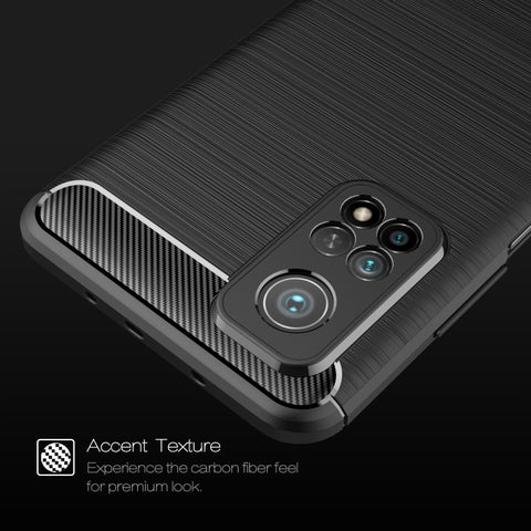 Ovitek za Xiaomi Mi 10T / 10T Pro 5G | Carbon vzorec | Črn