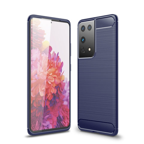 Ovitek za Samsung S21 Ultra 5G | Carbon vzorec | Temno moder