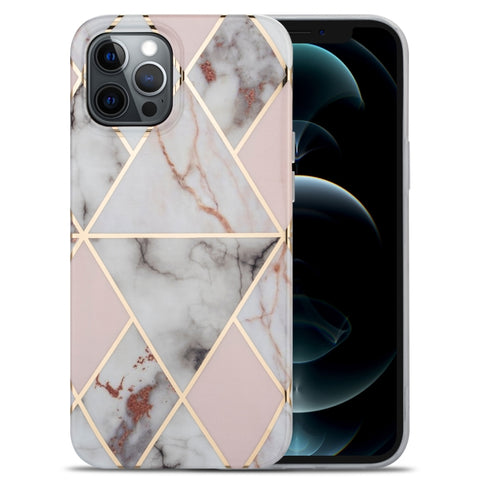Ovitek za iPhone 12 Mini | Pink-siv, vzorec marmorja