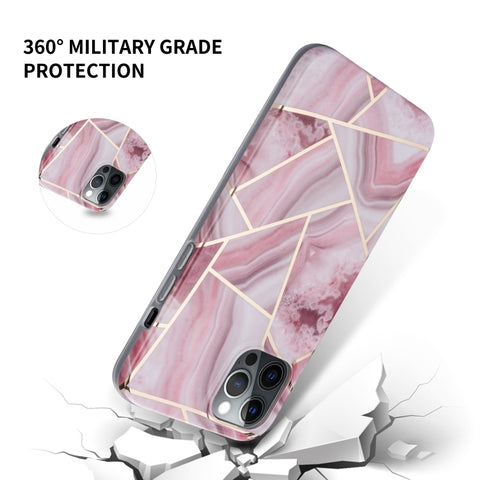 Ovitek za iPhone 12 Mini | Pink-siv, vzorec marmorja