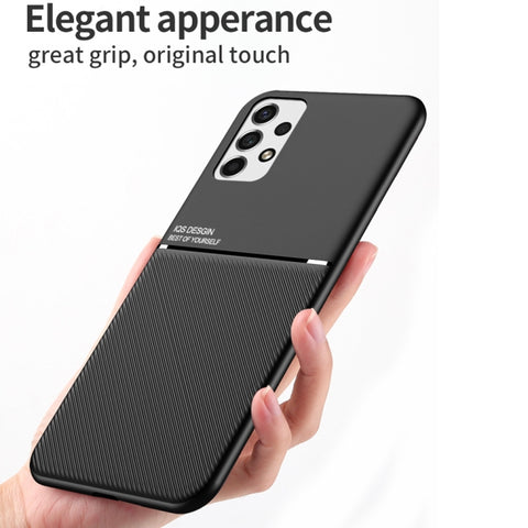 Eleganten ovitek za Samsung A53 5G, magnet, črn
