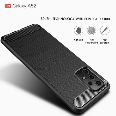 Ovitek za Samsung A52 5G/4G | Carbon vzorec | Rdeč