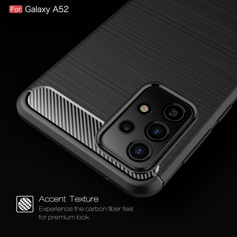 Ovitek za Samsung A52 5G/4G | Carbon vzorec | Rdeč