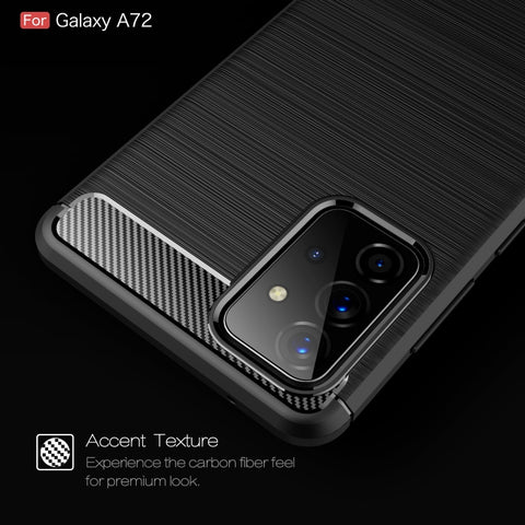 Ovitek za Samsung A72 5G/4G | Carbon vzorec | Črn