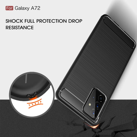 Ovitek za Samsung A72 5G/4G | Carbon vzorec | Črn