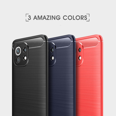 Ovitek za Xiaomi Mi 11 5G | Carbon vzorec | Črn